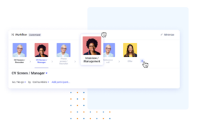 Image showing drag and drop capabilities within the Comeet app