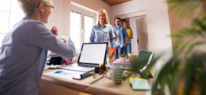 HR interviewer facing a high applicant volume candidates interviewing