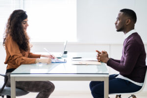 Candidate interview making a career change