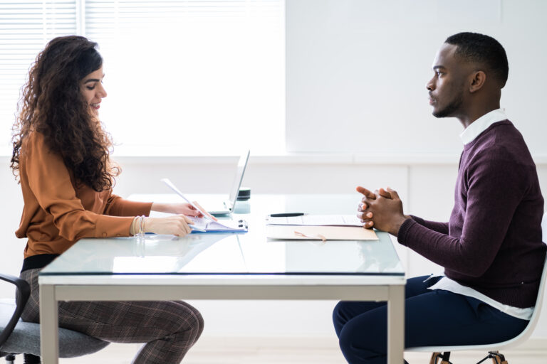 Candidate interview making a career change