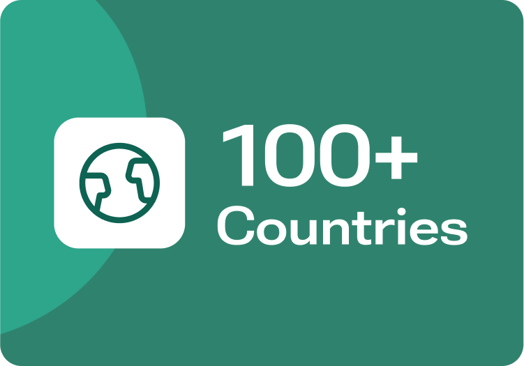 100+ Countries