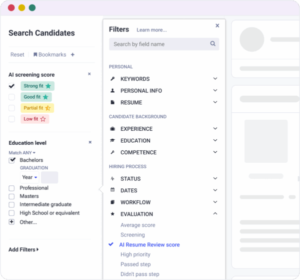 Recruit's AI Advanced search