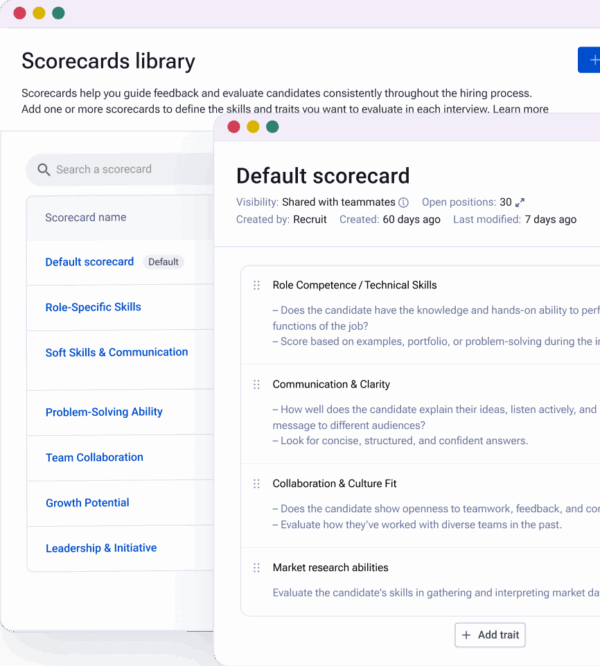 Spark Hire Scorecard Libraries