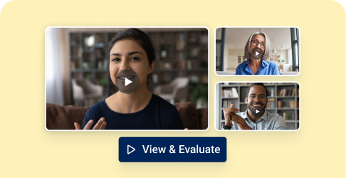 Candidates record on their own time, your team can screen on theirs