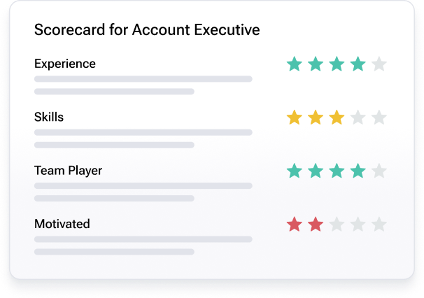 Consistent assessments ensures a fair hiring process