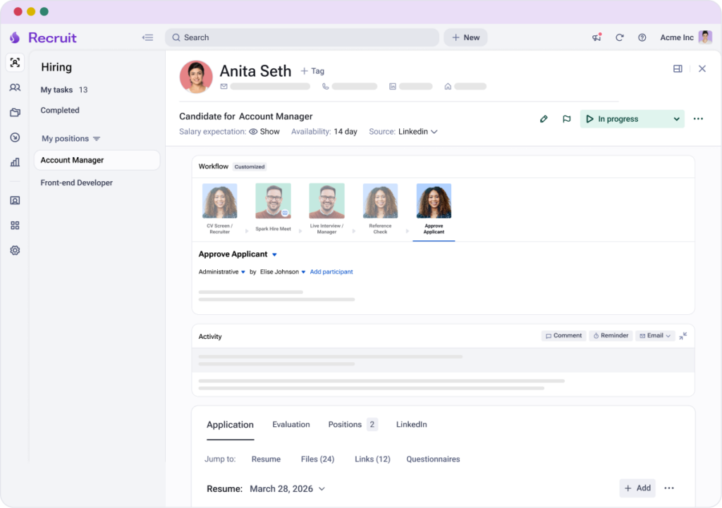 Hiring Software for collaboration - ATS, Video Interviews and Behavioral Assessments